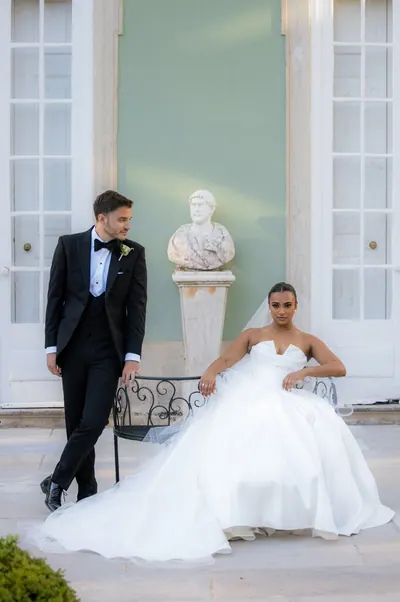 Dominique and James at their wedding in Sintra, Portugal