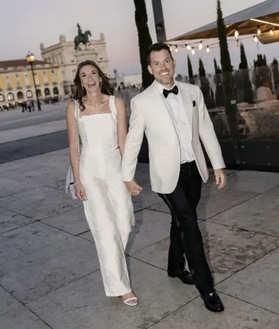 Megan and Jordan in Lisbon, Portugal, during their Kiss & Tell wedding weekend