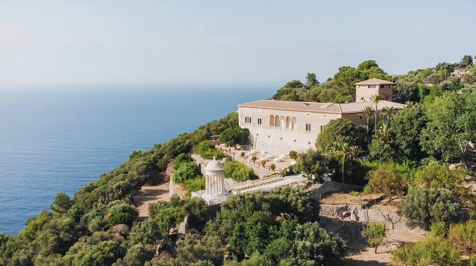 Son Marroig, a clifftop estate wedding venue with a marble rotunda in Mallorca, Spain