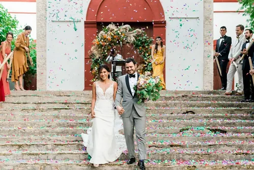 Adriana & Cyril celebrating in Merida, Mexico