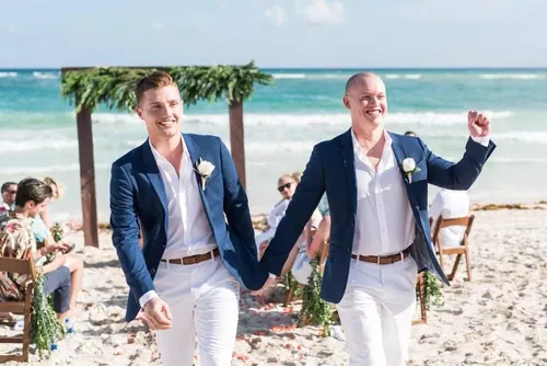 Ken & Darin celebrating in Riviera Maya, Mexico